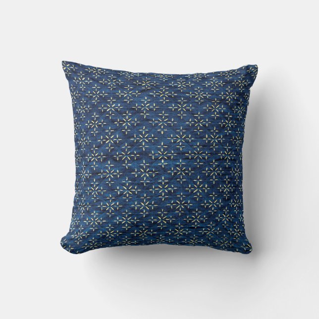 Japanese Indigo Blue Cushion (Front)