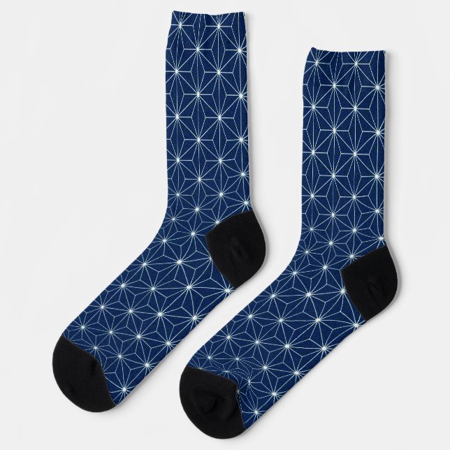 Japanese Indigo Blue Socks (Left)
