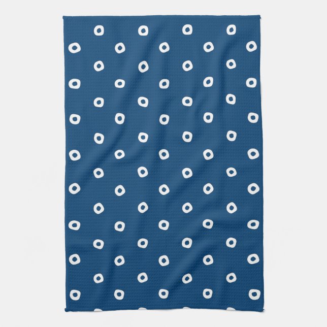 Japanese Indigo Blue Tea Towel (Vertical)