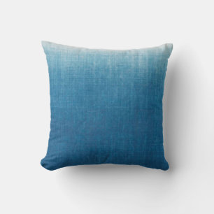 Japanese Indigo Dye Blue Gradation Throw Pillow