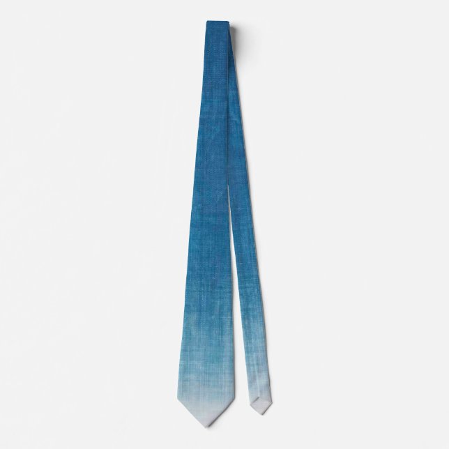Japanese Indigo Dye Blue Gradation Tie (Front)