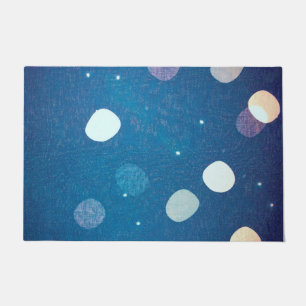 Japanese Indigo Dye Blue Throw Pillow Doormat