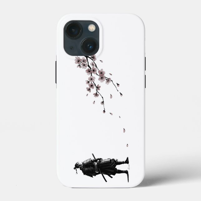 Japanese Ink Art Samurai & Sakura Case-Mate iPhone Case (Back)