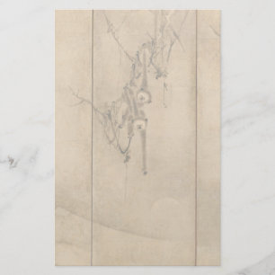 Japanese Ink on paper Gibbons Primates & Landscape