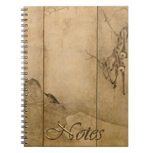 Japanese Ink on paper Gibbons Primates & Landscape Notebook