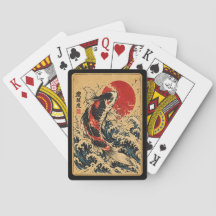 Japanese Inkbound Koi Playing Cards