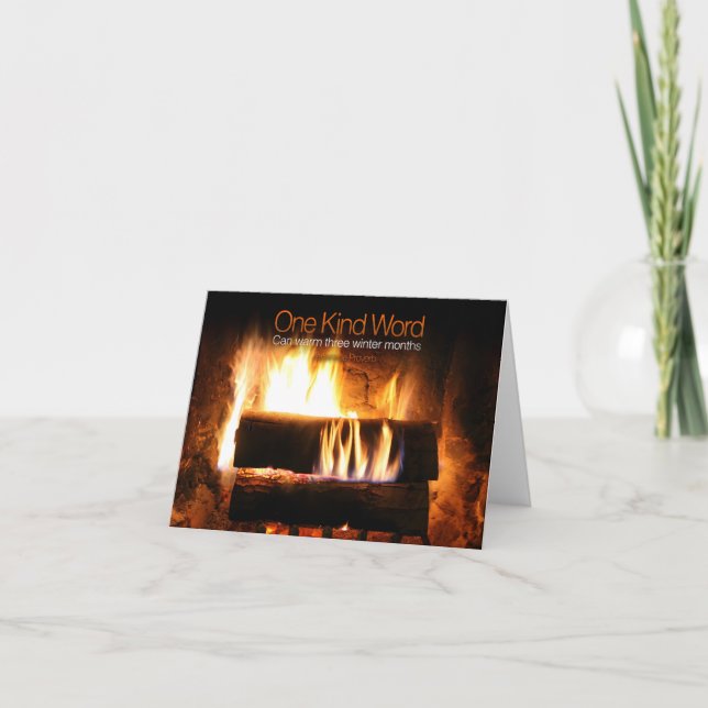 Japanese Inspirational Proverb "Kindness" Thank You Card (Front)