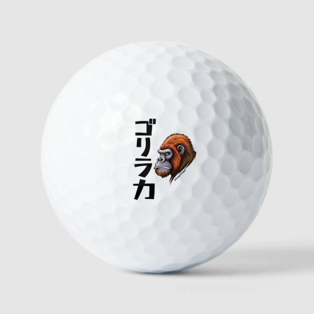 Japanese-Inspired Gorilla Strength Golf Balls (Front)