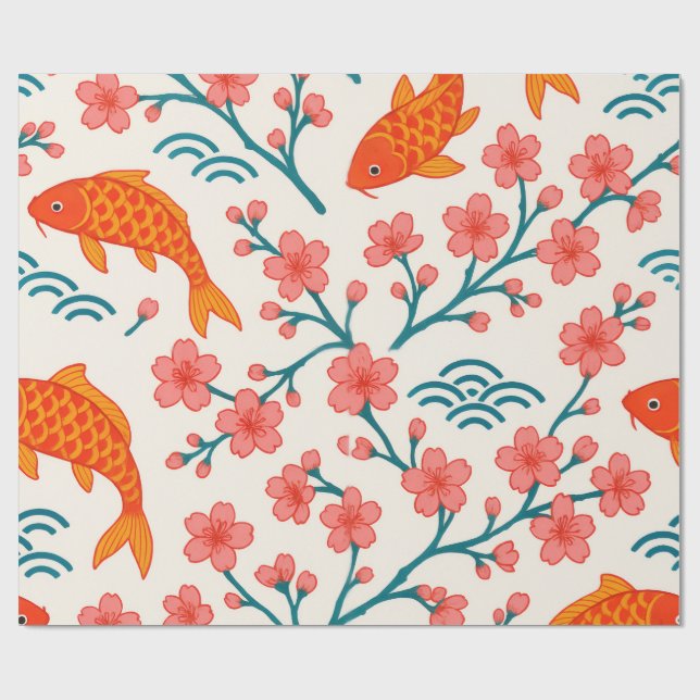 Japanese inspired wrapping paper (Flat)