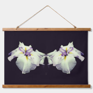 Japanese Iris Flower In Bloom Abstract   Hanging Tapestry