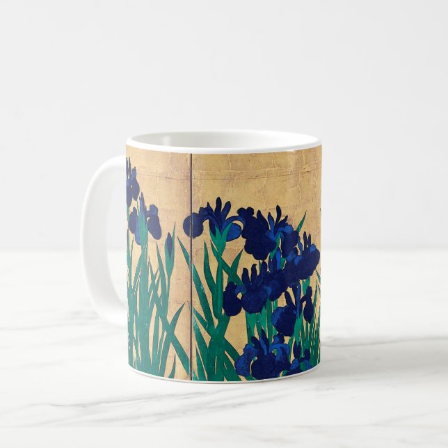 Japanese Irises (detail), Ogata Kōrin Coffee Mug (Front Left)