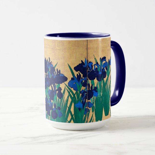 Japanese Irises (detail), Ogata Kōrin Mug (Front Right)