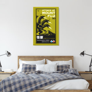 Japanese Kaiju Art Canvas Print