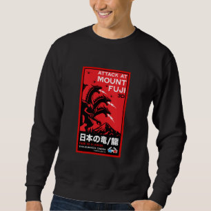 Japanese Kaiju Attack At Mount Fiji Sweatshirt