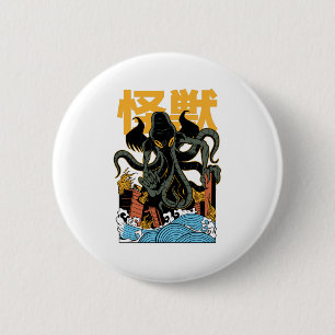 Japanese kaiju Cthulhu 6 Cm Round Badge