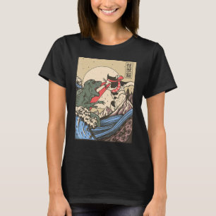 Japanese Kaiju Fighting Style Cat vs Monster from T-Shirt