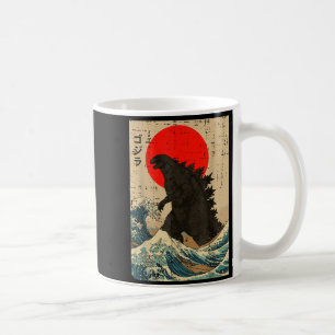 Japanese Kaiju Wave Red Sun Japan Monster Men Wome Coffee Mug