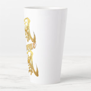 Japanese kanji character "鳳凰" (phoenix) latte mug