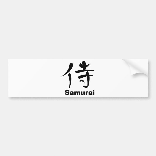 Japanese Kanji for Samurai Bumper Sticker (Front)