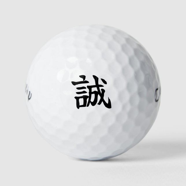 Japanese KANJI "MAKOTO" Golf ball (Front)