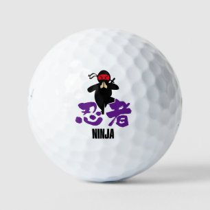 Japanese Kanji -NINJA- Golf Balls