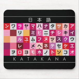 Japanese Katakana table Mouse Pad