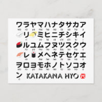 Japanese Katakana table(Sushi)