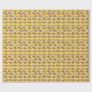 Japanese Kawaii Anime Cat Ramen Noodles Wrapping Paper