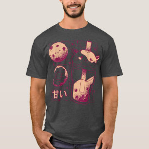 Japanese Kawaii Boba Tea Guinea Pig Doughnut Cooki T-Shirt