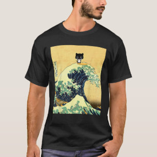 Japanese Kawaii Cat Surfer Great Wave Off Kanagawa T-Shirt