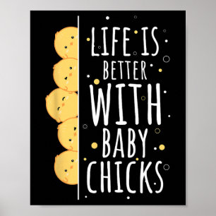 Japanese Kawaii Chicken Farming Spring Easter Ba Poster