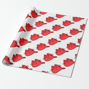 Japanese Kawaii Style Kitty Cat Cute Wrapping Paper