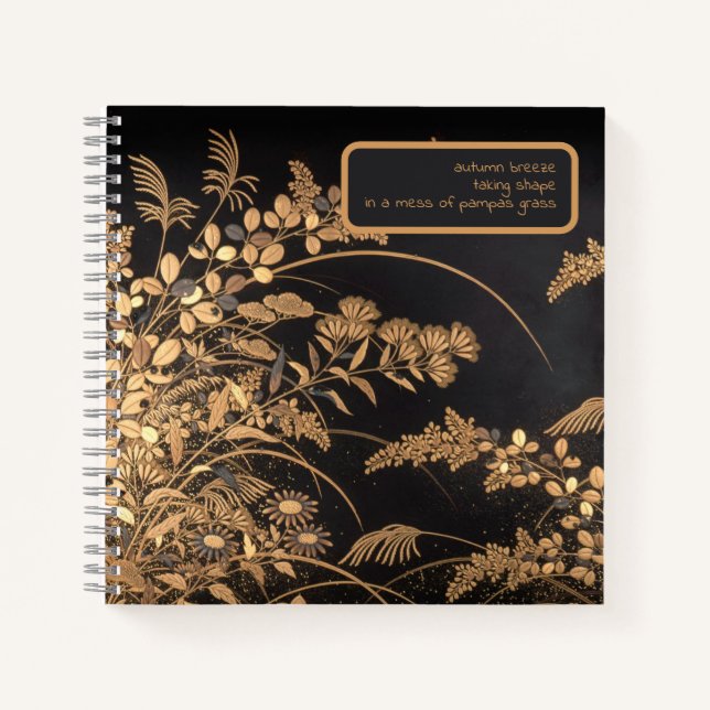 Japanese Kigin Haiku Notebook - Autumn Art (Front)