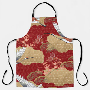 Japanese Kimono Cherry Blossoms Apron
