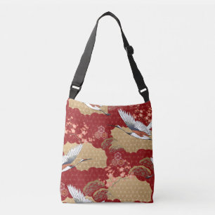 Japanese Kimono Cherry Blossoms Crossbody Bag
