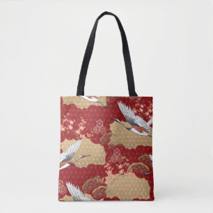 Japanese Kimono Cherry Blossoms Tote Bag