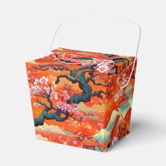 Japanese Kimono Fabric styled Favour box (Front Side)