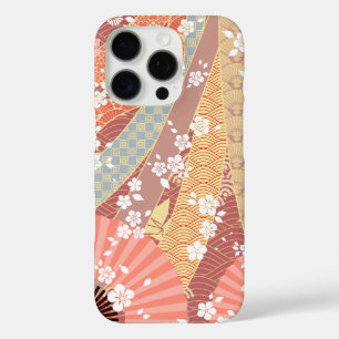 Japanese Kimono Floral Pattern iPhone 16 Pro Case