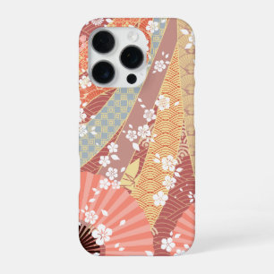 Japanese Kimono Floral Pattern iPhone 16 Pro Case