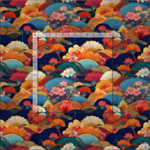 Japanese kimono inspired fabric