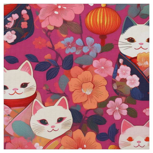 Japanese kimono inspired fabric (Swatch)