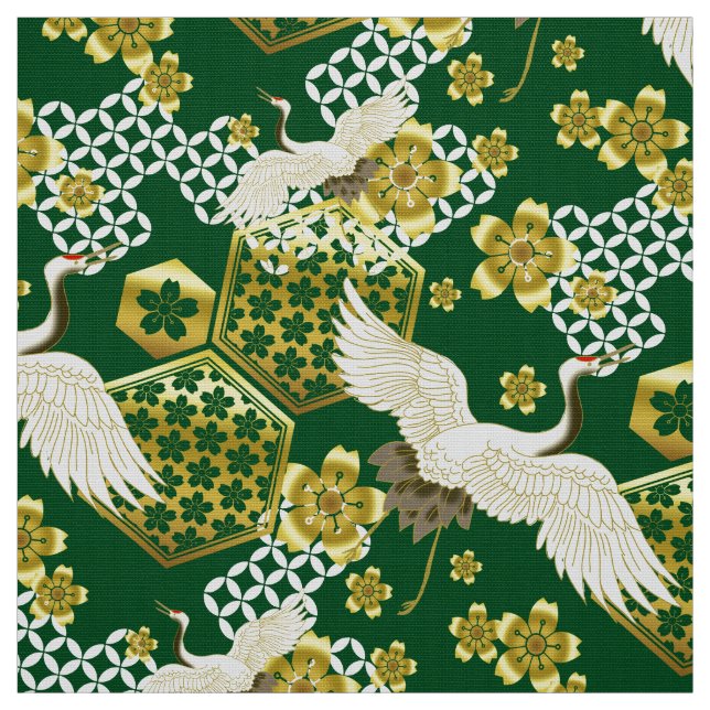 Japanese Kimono pattern fabric (Swatch)