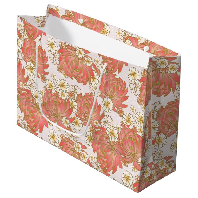 Japanese Kimono pattern Gift bag (Front Angled)