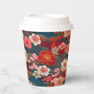 Japanese Kimono pattern Paper Cups