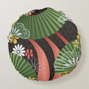 Japanese kimono pattern pillow