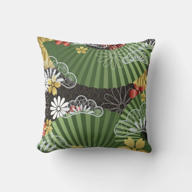 Japanese kimono pattern pillow (Front)