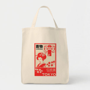 Japanese Kimono Retro Fashion Art Tote Bag