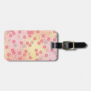 Japanese KIMONO Textile, Cherry Blossoms Pattern Luggage Tag