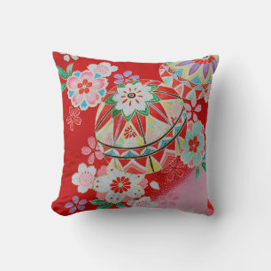 Japanese KIMONO Textile Cushion