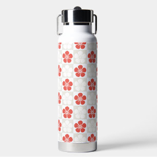 Japanese KIMONO Textile, Floret Pattern Water Bottle
